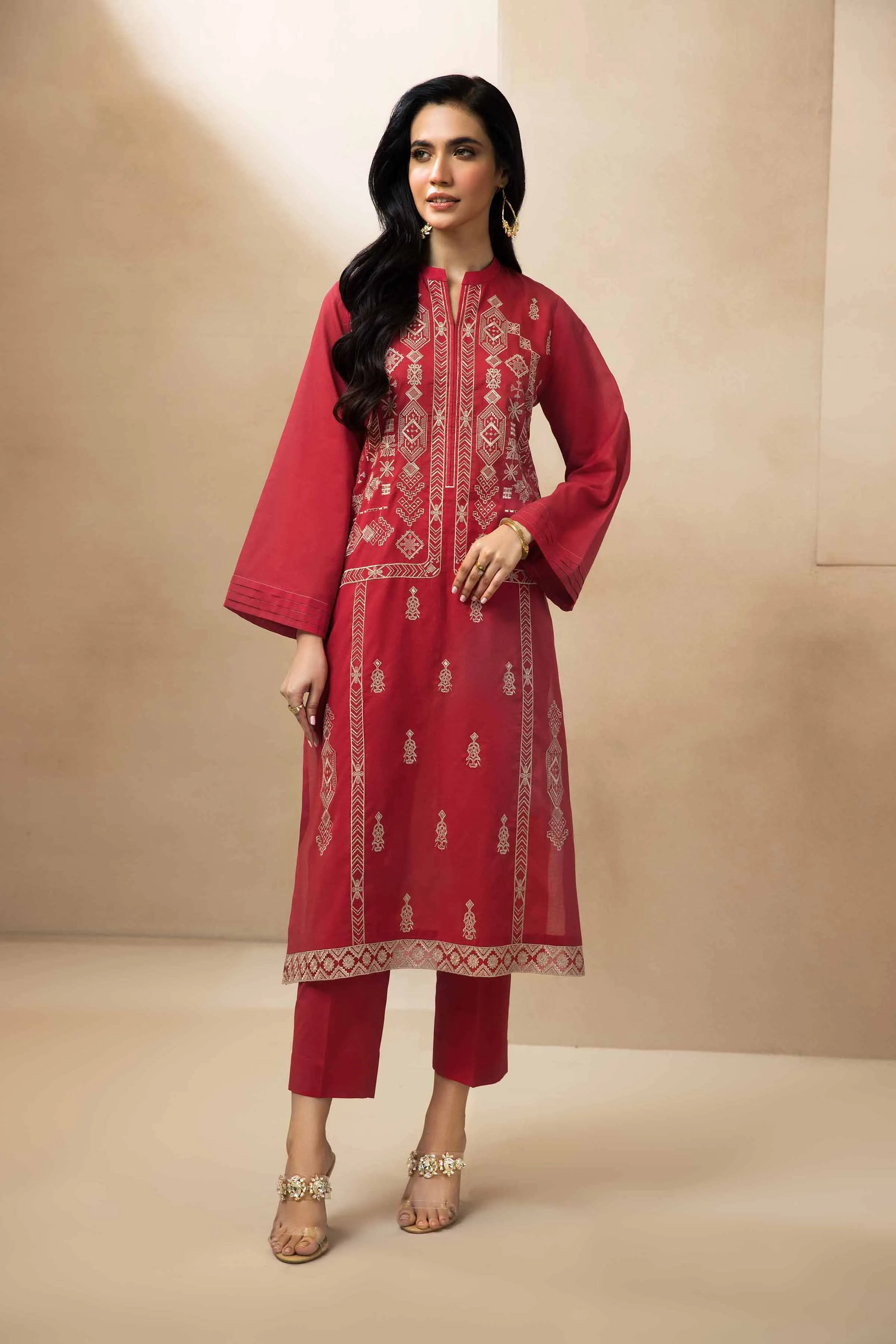 2 Piece - Dyed Embroidered Suit - 42301017