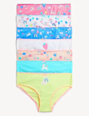 7pk Pure Cotton Unicorn Knickers