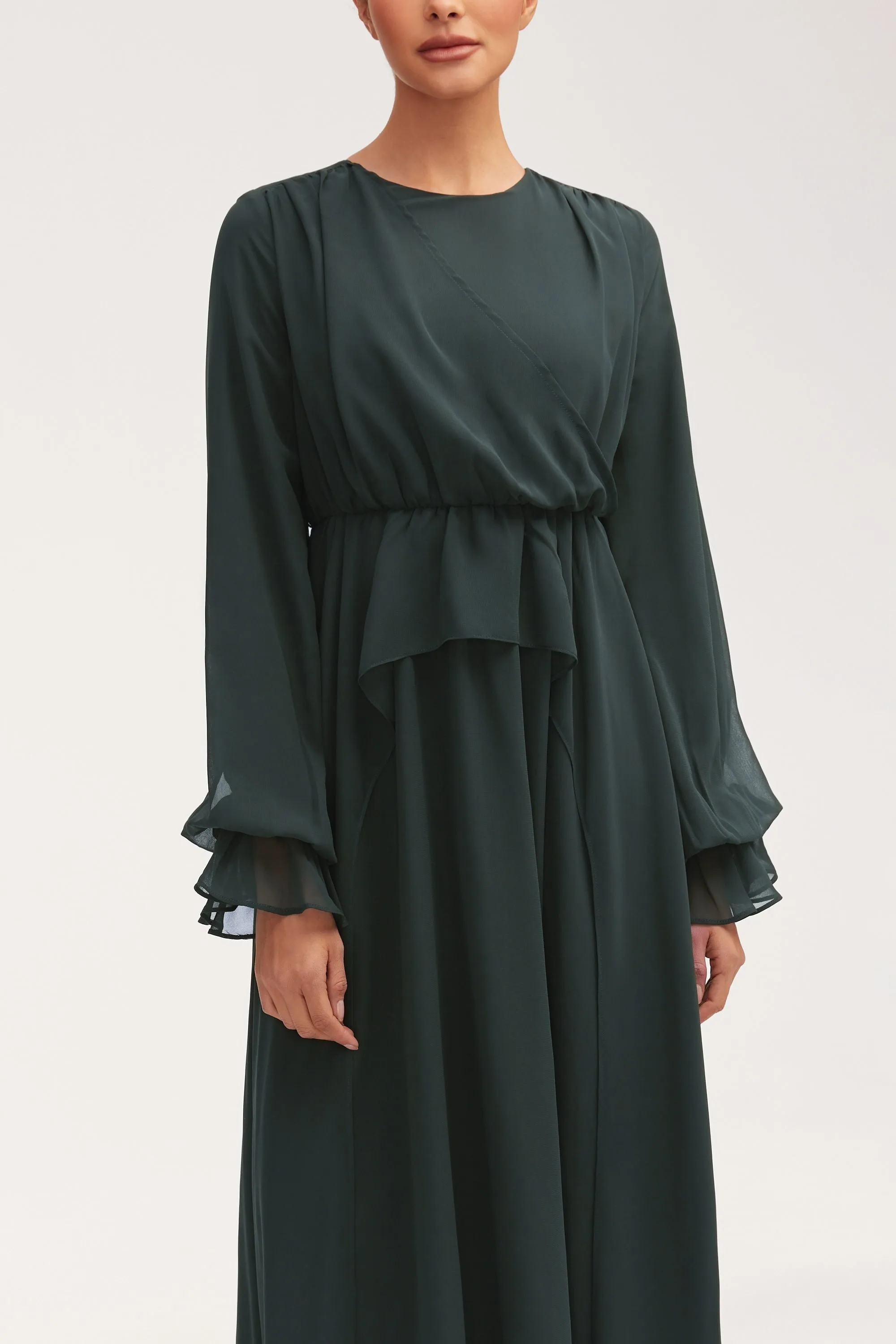 Aara Chiffon Maxi Dress -  Emerald