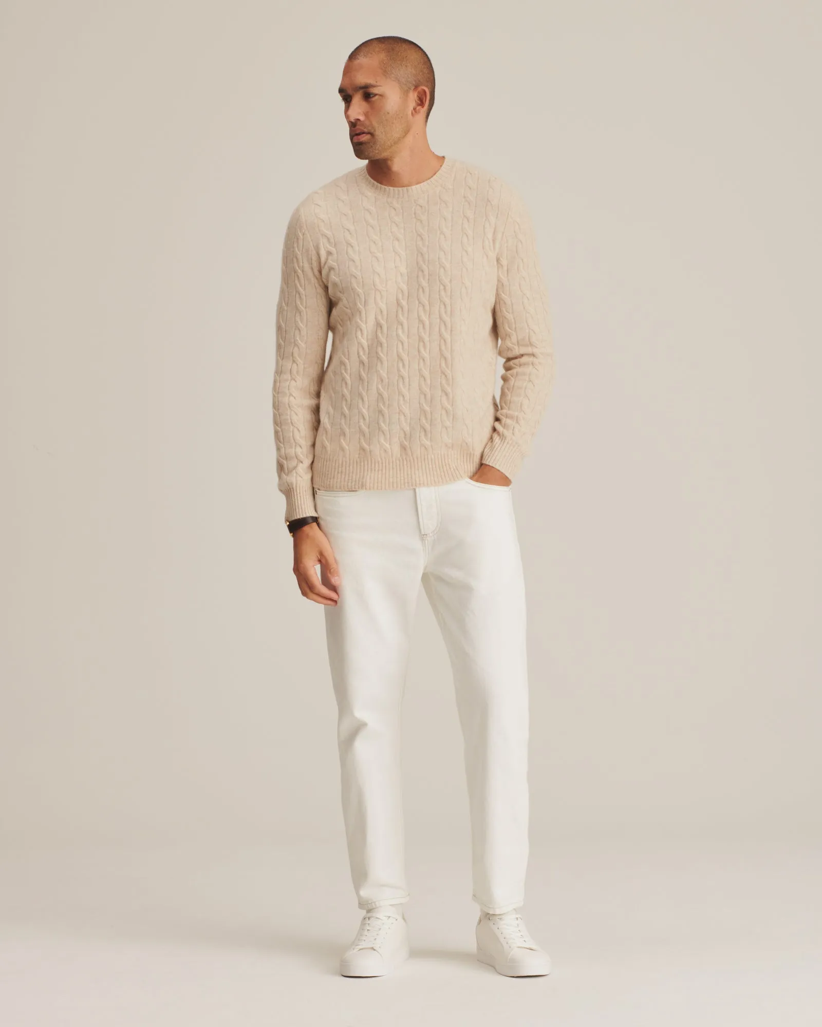 Cashmere Cable Knit Crewneck