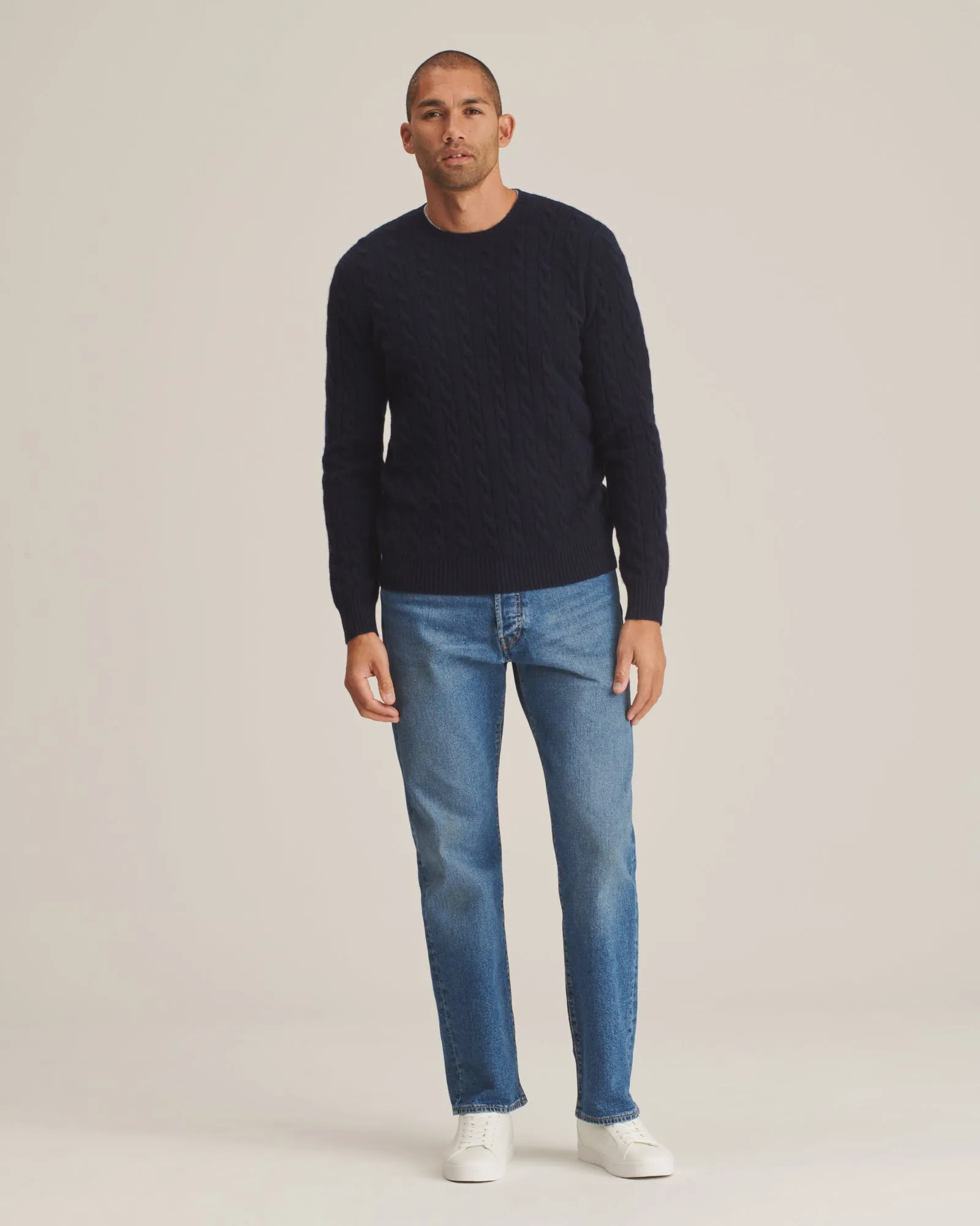 Cashmere Cable Knit Crewneck