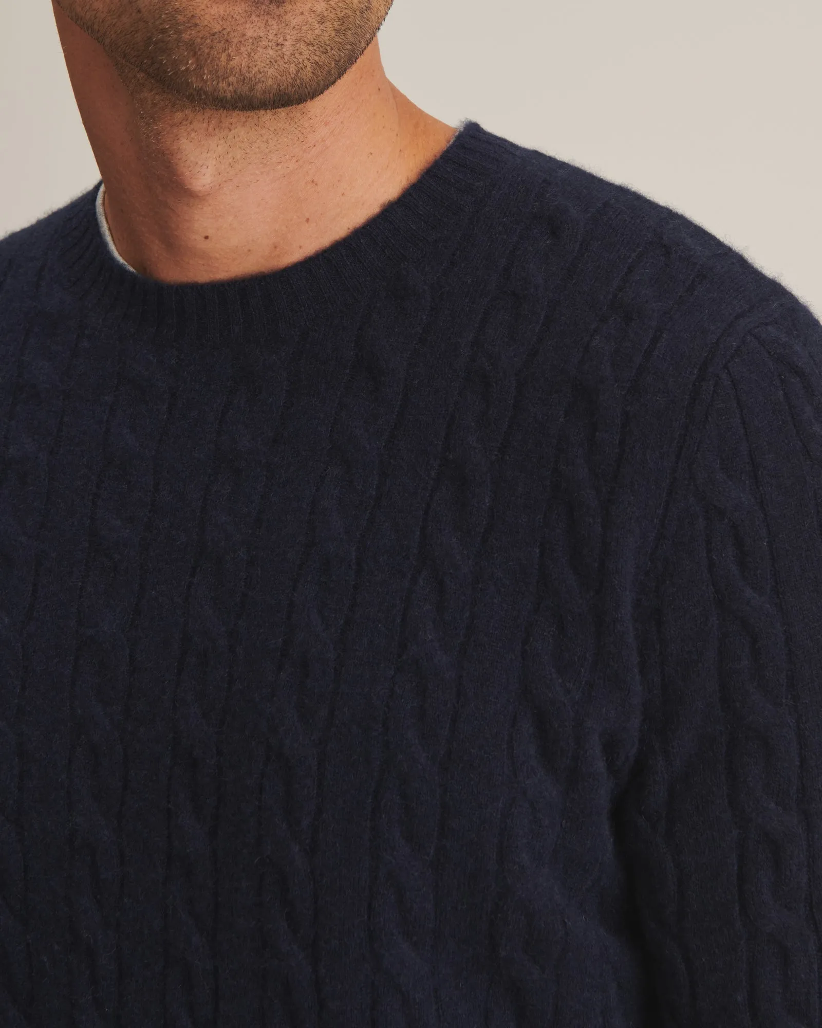 Cashmere Cable Knit Crewneck