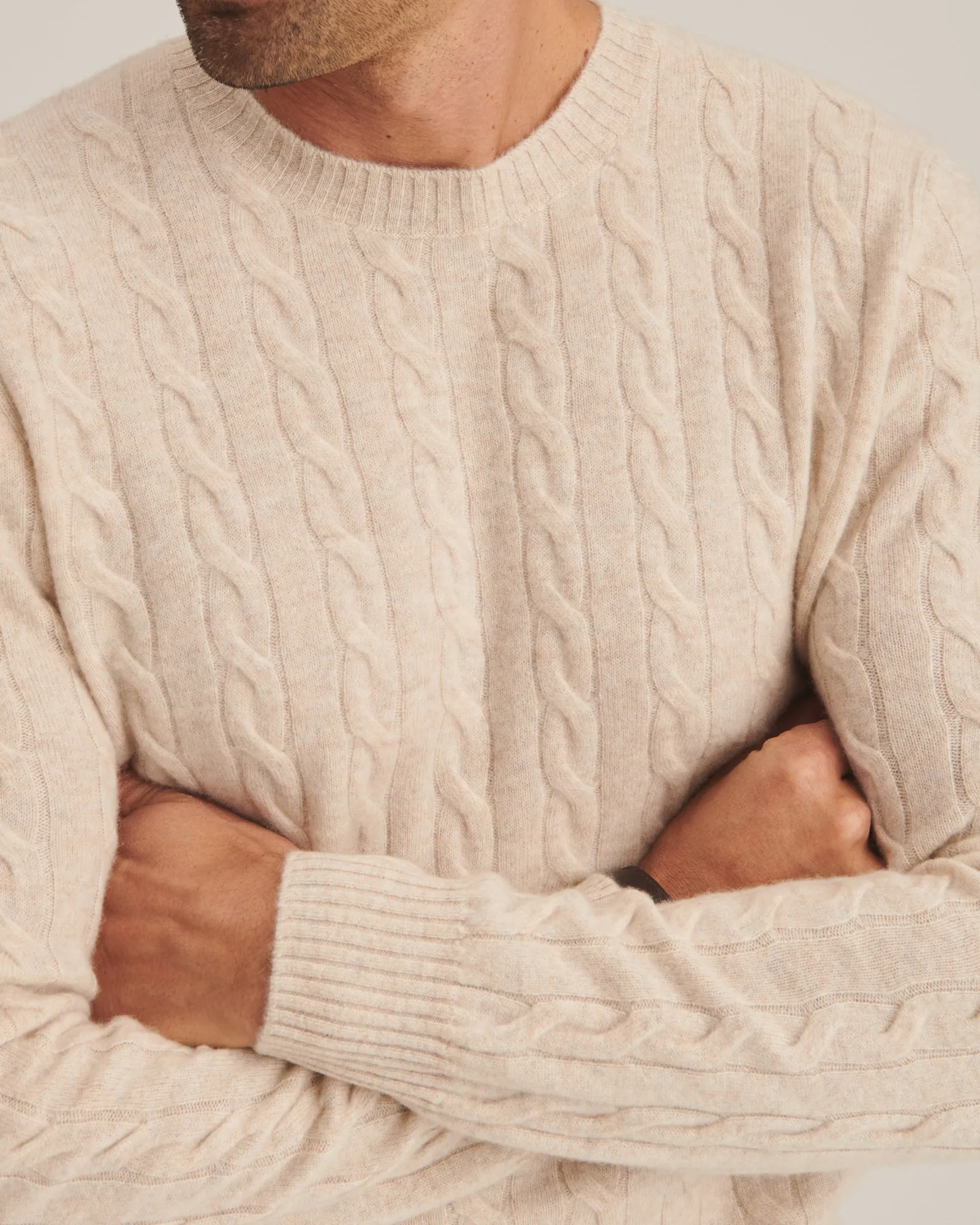 Cashmere Cable Knit Crewneck