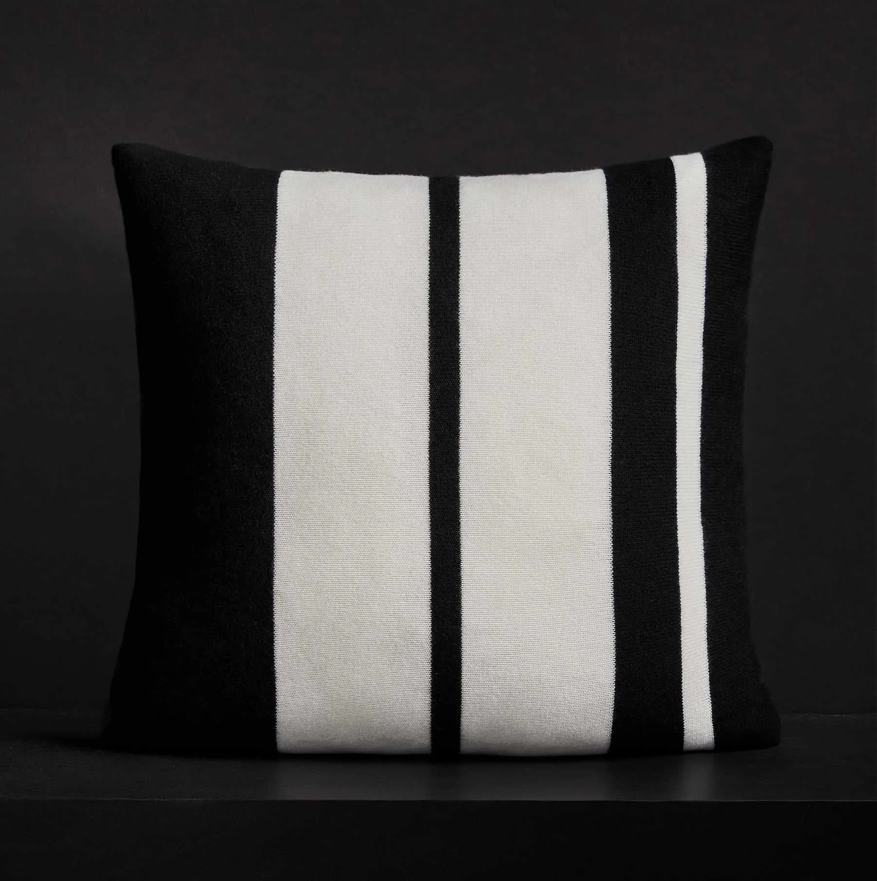 Cashmere Stripe Sham - Black/White