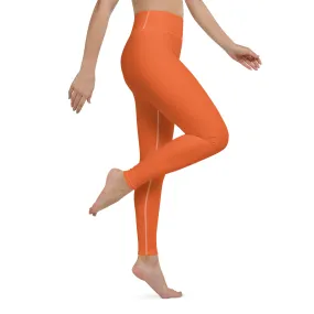 Casual Cool: Solid Color Leggings for Her Workout - Flamingo