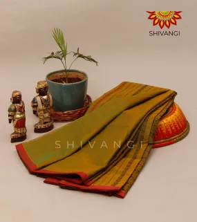 Chettinad Pastel Green handloom Cotton saree !!!