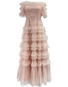 Beautiful Chiffon Tiered Ruffle Dress