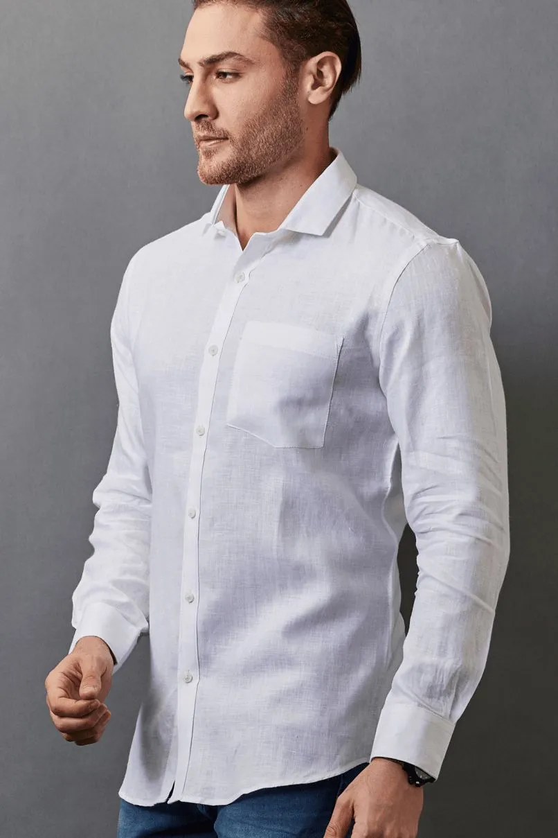 Cotton Linen White -Full-Stain Proof