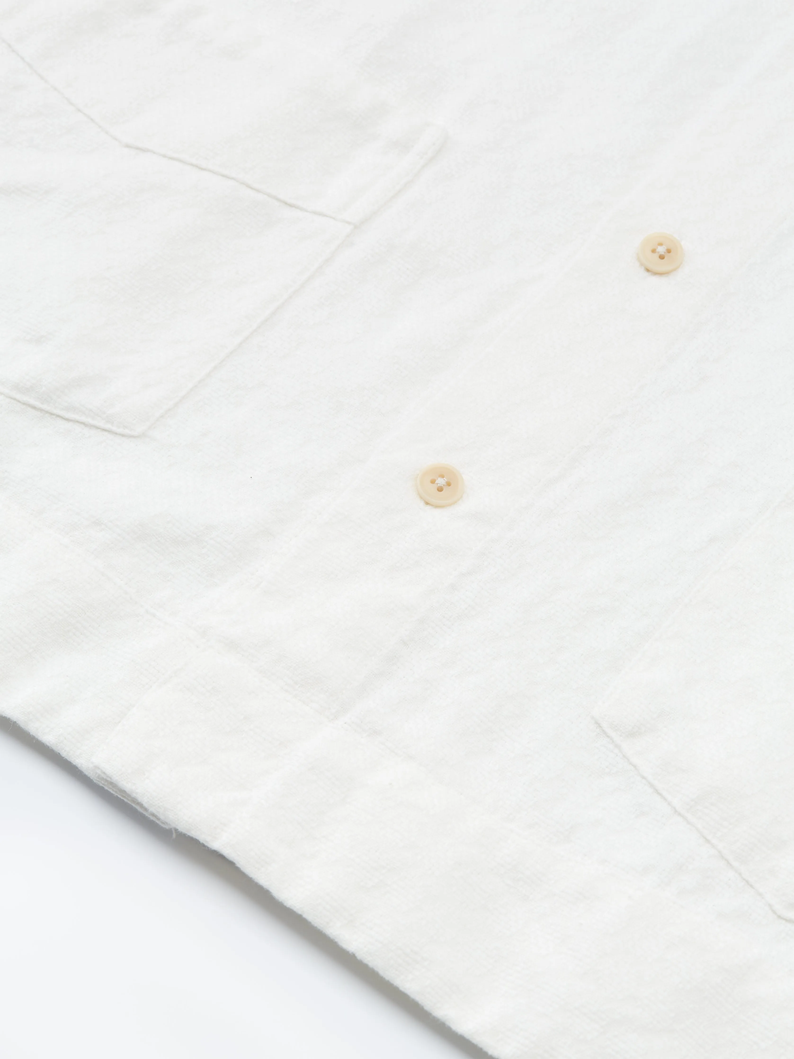 Cuban Short Sleeve Shirt Medley White