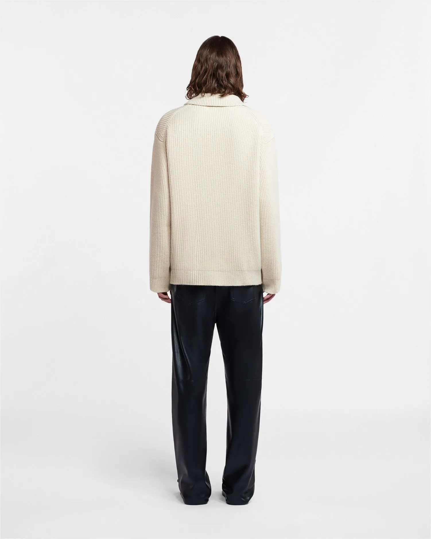 Fulco - Sale Cashmere And Merino Jumper - Creme Cashmere Merino