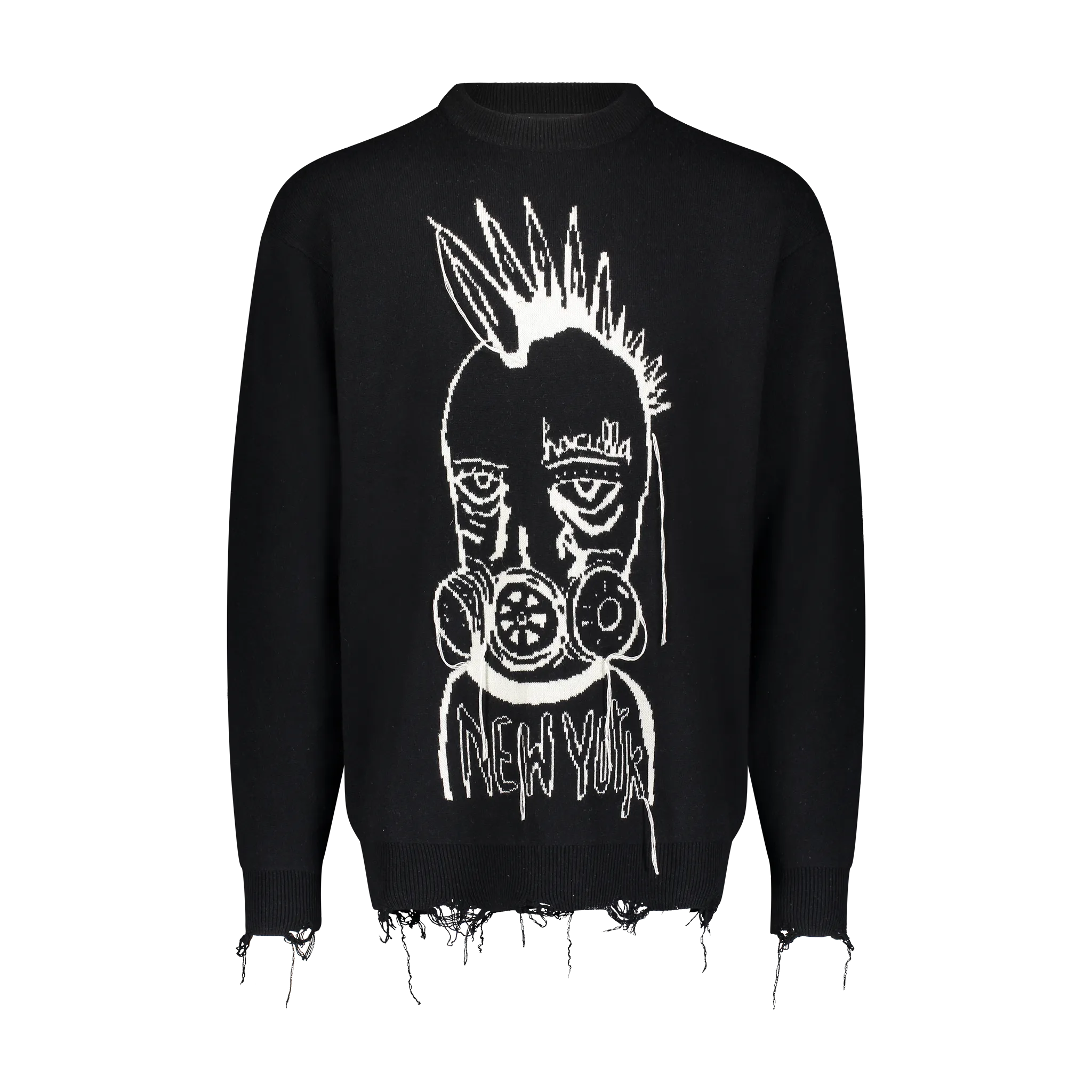 GAS MASK SWEATER BLACK