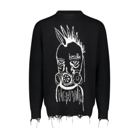 GAS MASK SWEATER BLACK