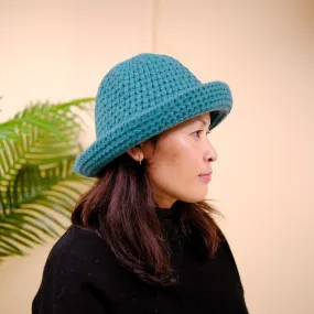 Hand Knit Solid Color Bucket Hat