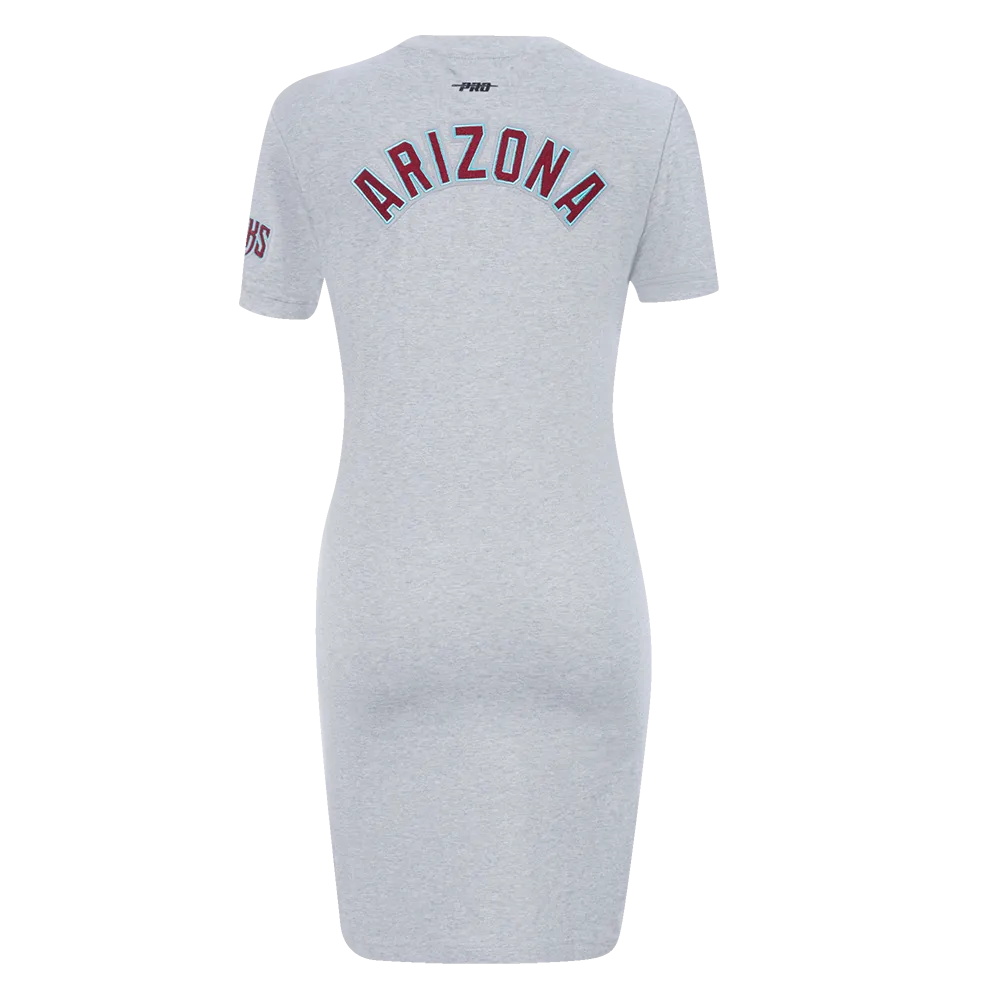 MLB ARIZONA DIAMONDBACKS CLASSIC WOMEN'S BODY CON DRESS (HEATHER GREY)