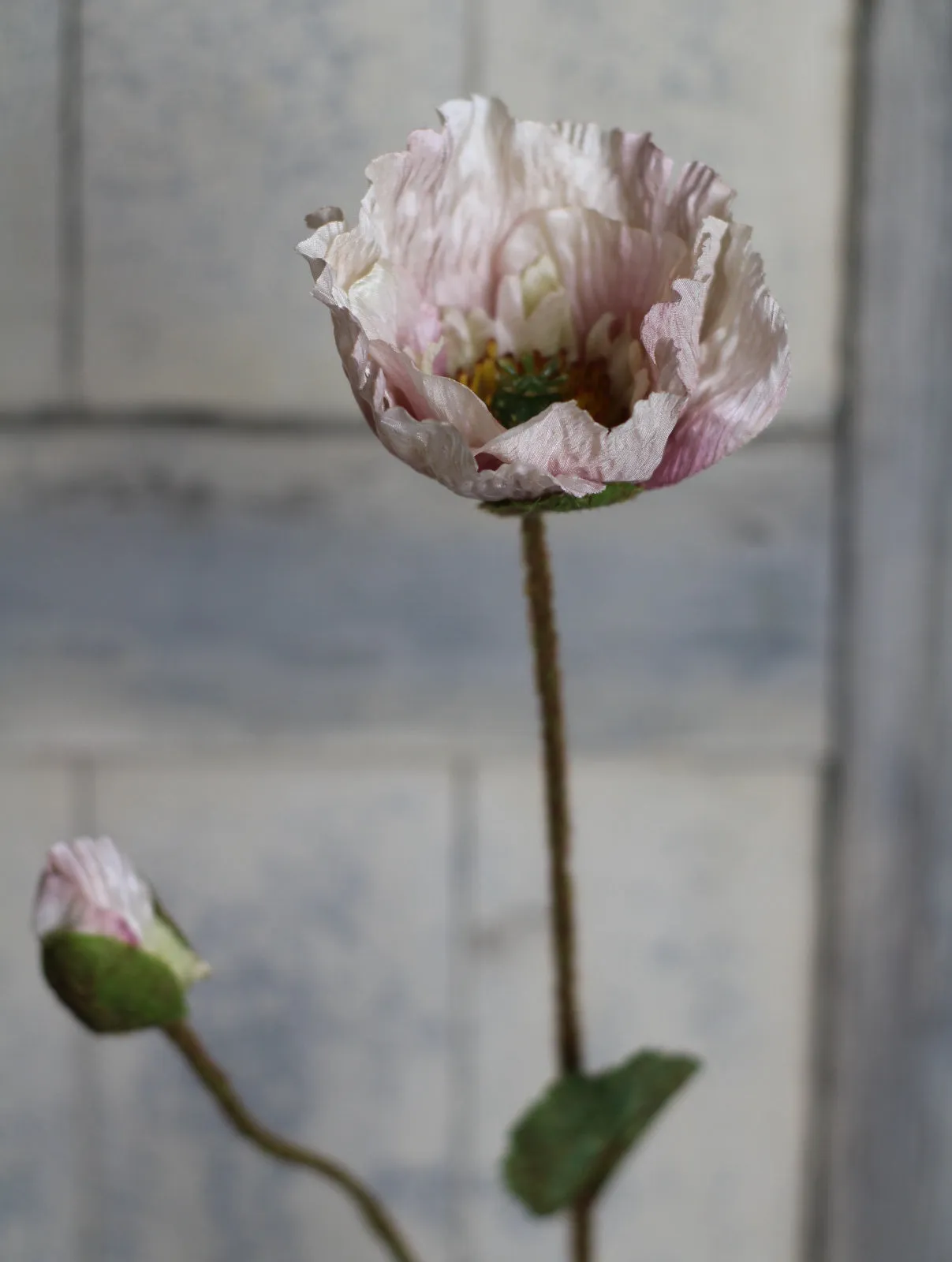 Silk Flower - Blush Pink Poppy