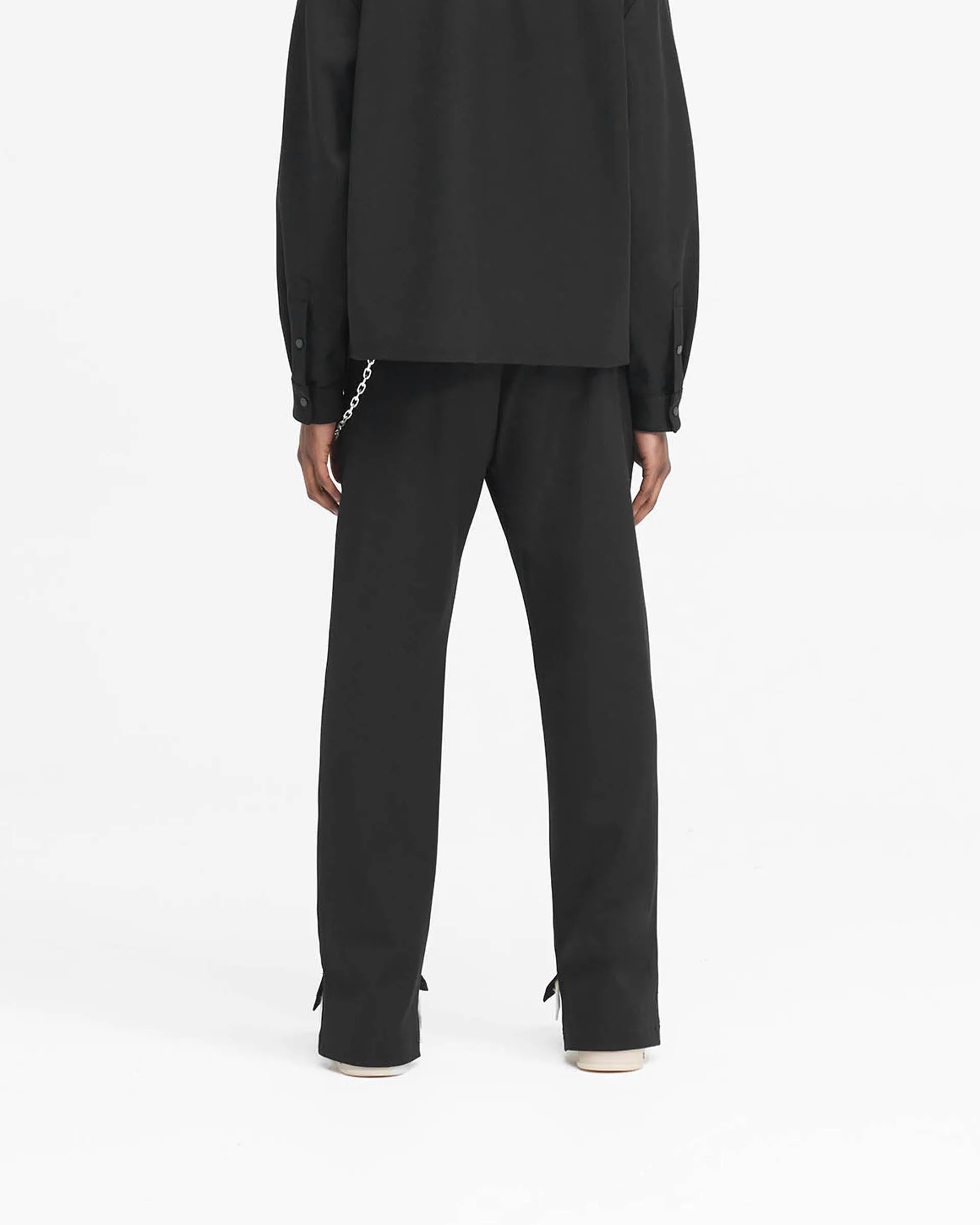 Stepped Hem Pant - Black