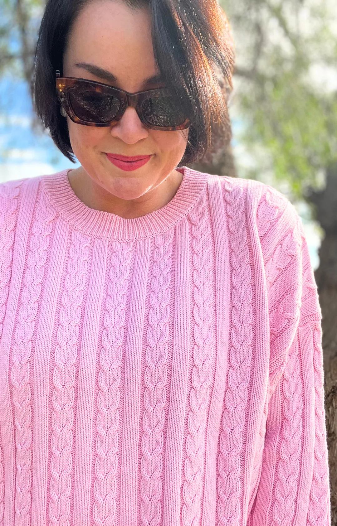 Willa Cable Knit - Perfect Pink