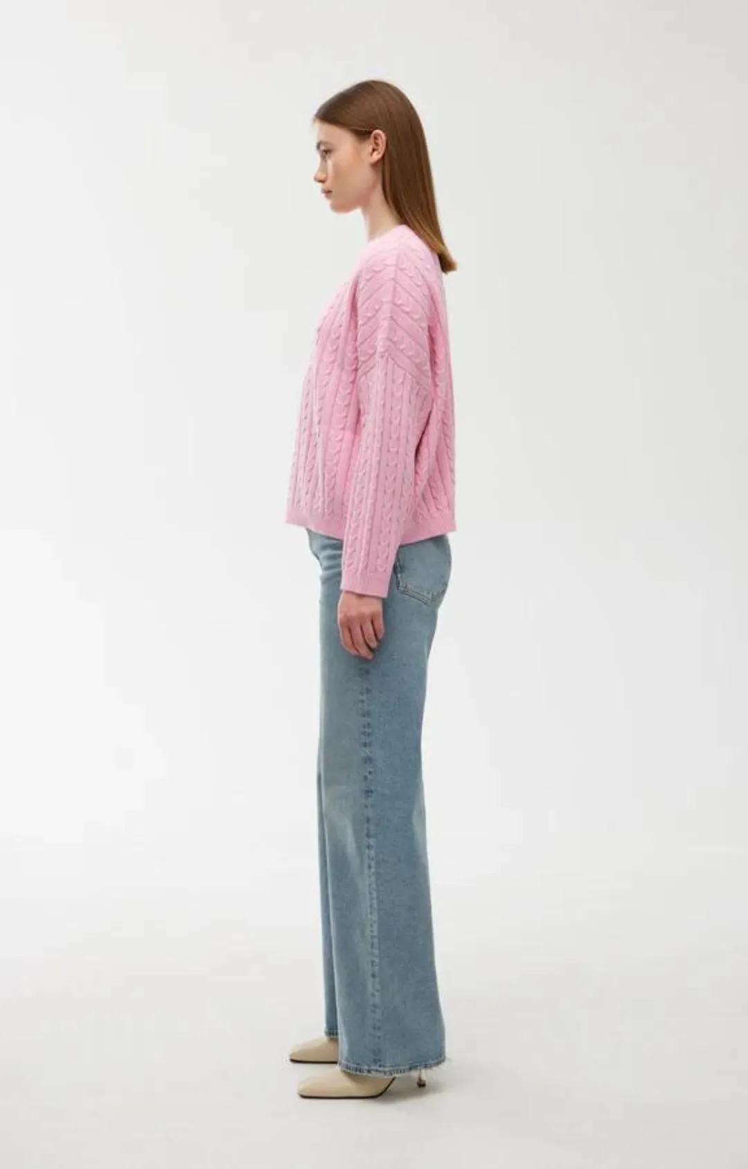 Willa Cable Knit - Perfect Pink