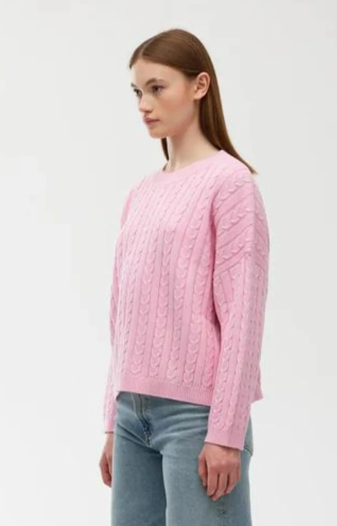 Willa Cable Knit - Perfect Pink