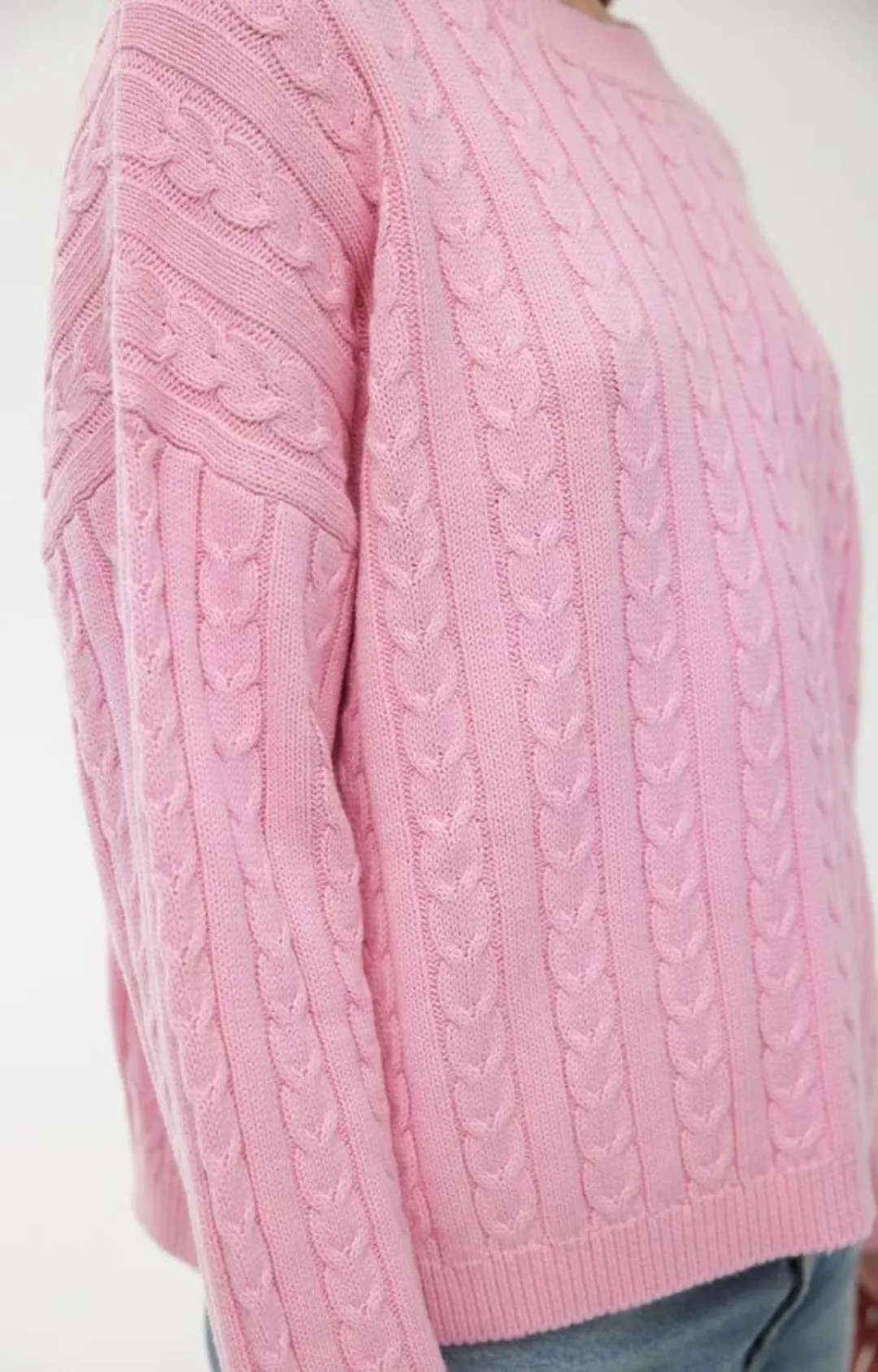 Willa Cable Knit - Perfect Pink